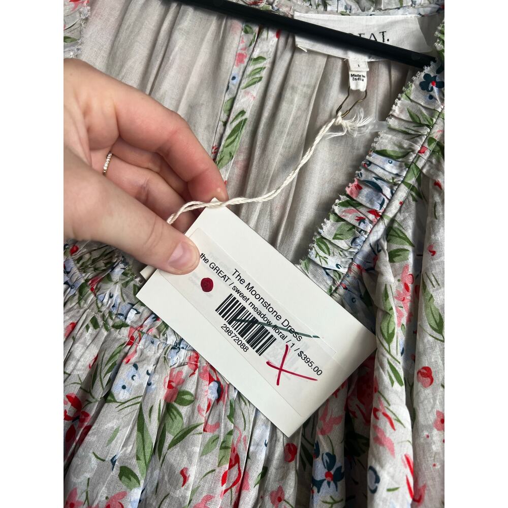 NWT The Great Cotton The Moonstone Floral Midi Dress Sweet Meadow Floral Size 1 - Picture 7 of 10